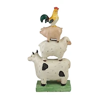 Northlight 11.5in Stacked Farm Animals Yard Art