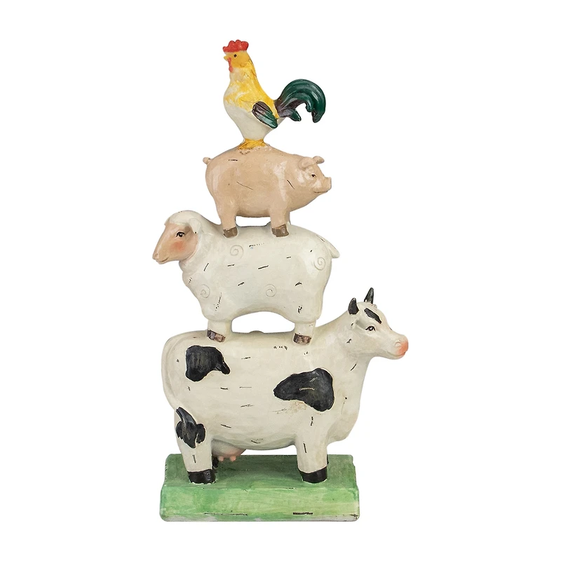 Northlight 11.5in Stacked Farm Animals Yard Art