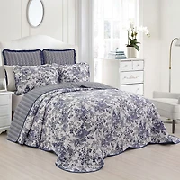 Laurel Manor Toile Garden Cotton Bedspread