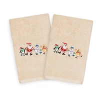 Linum Home Textiles Xmas Skating Party 2-pc. Hand Towel