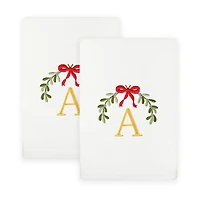 Linum Home Textiles Mistletoe Monogram 2-pc. Hand Towel