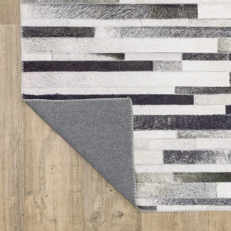 Covington Home Marcel Faux Hide Geo Stripes Indoor Rectangular Area Rug