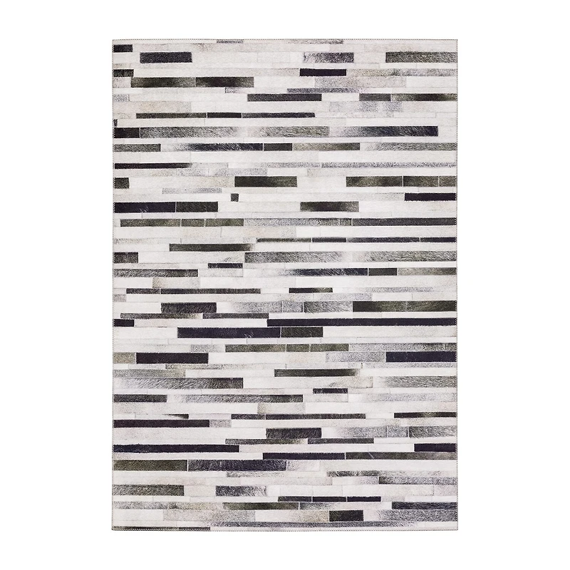 Covington Home Marcel Faux Hide Geo Stripes Indoor Rectangular Area Rug