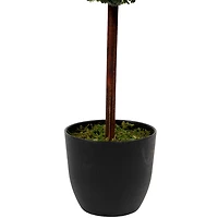 Northlight 4ft Two-Tone Boxwood With Round Pot Artificial Plant