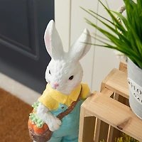Glitzhome 17.25in Resin Bunny Boy Easter Tabletop Decor