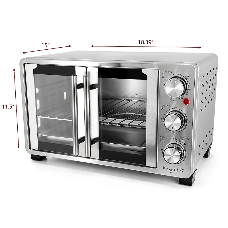 MegaChef 25 Quart French Door Multi-Function Oven