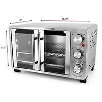 MegaChef 25 Quart French Door Multi-Function Oven