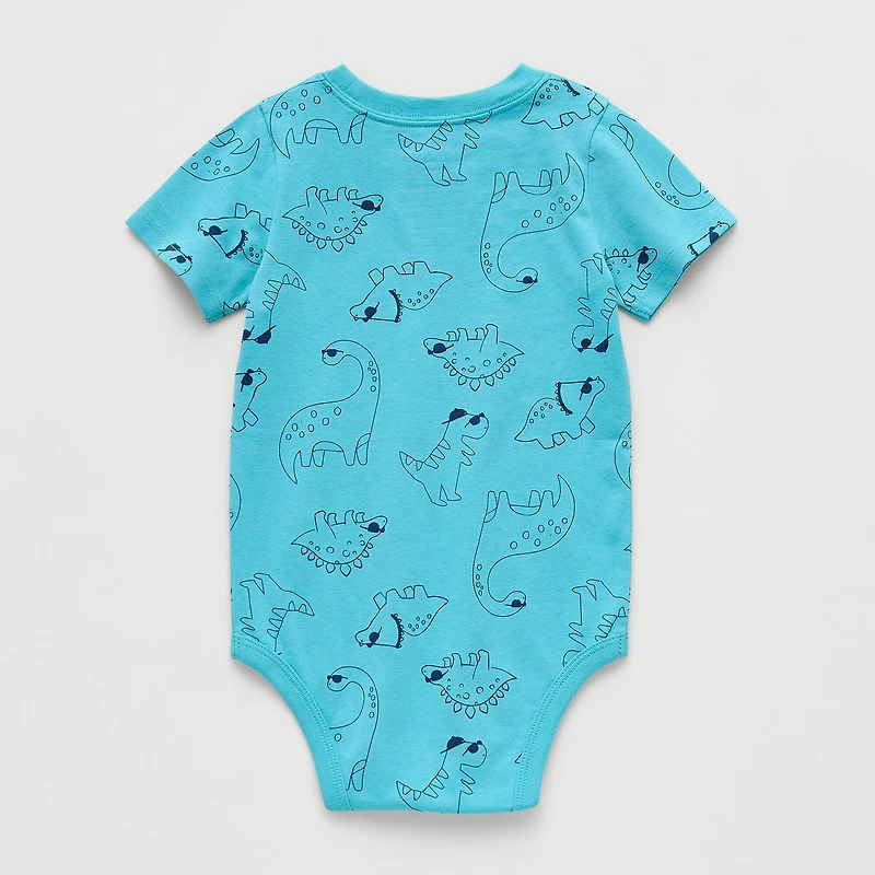 Okie Dokie Baby Boys Crew Neck Short Sleeve Bodysuit
