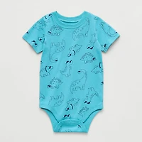 Okie Dokie Baby Boys Crew Neck Short Sleeve Bodysuit