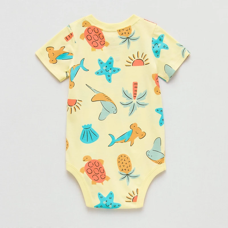 Okie Dokie Baby Boys Crew Neck Short Sleeve Bodysuit