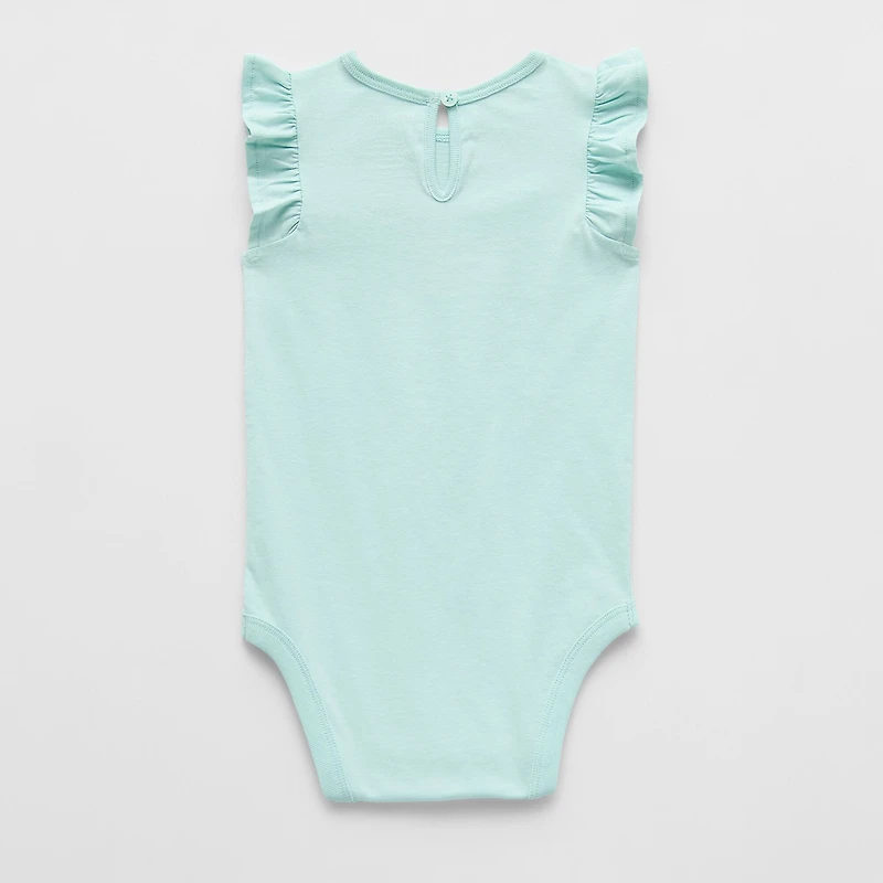 Okie Dokie Baby Girls Round Neck Sleeveless Bodysuit