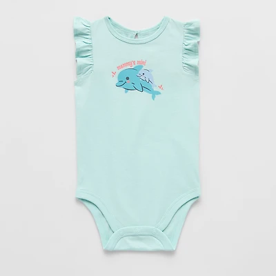 Okie Dokie Baby Girls Round Neck Sleeveless Bodysuit