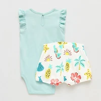 Okie Dokie Baby Girls 2-pc. Short Set