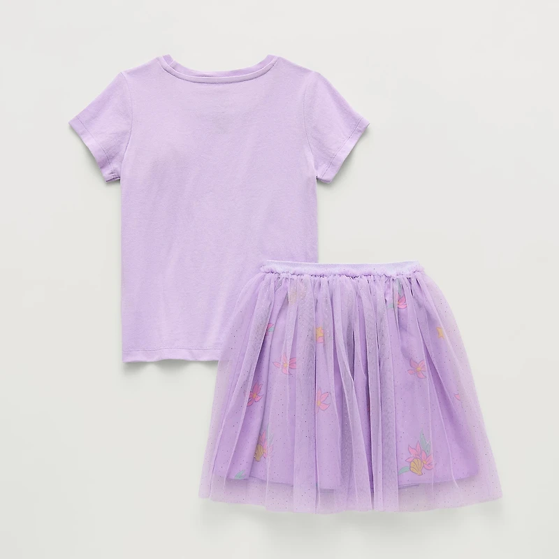 Disney Collection Little & Big Kid Girls 2-pc. Ariel Princess Skirt Set
