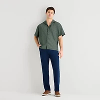 J. Ferrar Geo Mens Short Sleeve Regular Fit Button-Down Shirt