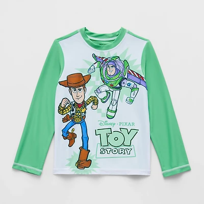 Disney Collection Little & Big Kid Boys Buzz Lightyear Toy Story Woody Rash Guard