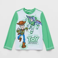 Disney Collection Little & Big Kid Boys Buzz Lightyear Toy Story Woody Rash Guard