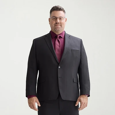 Shaquille O'Neal XLG™ Mens Stretch Fabric Classic Fit Big and Tall Suit Jacket