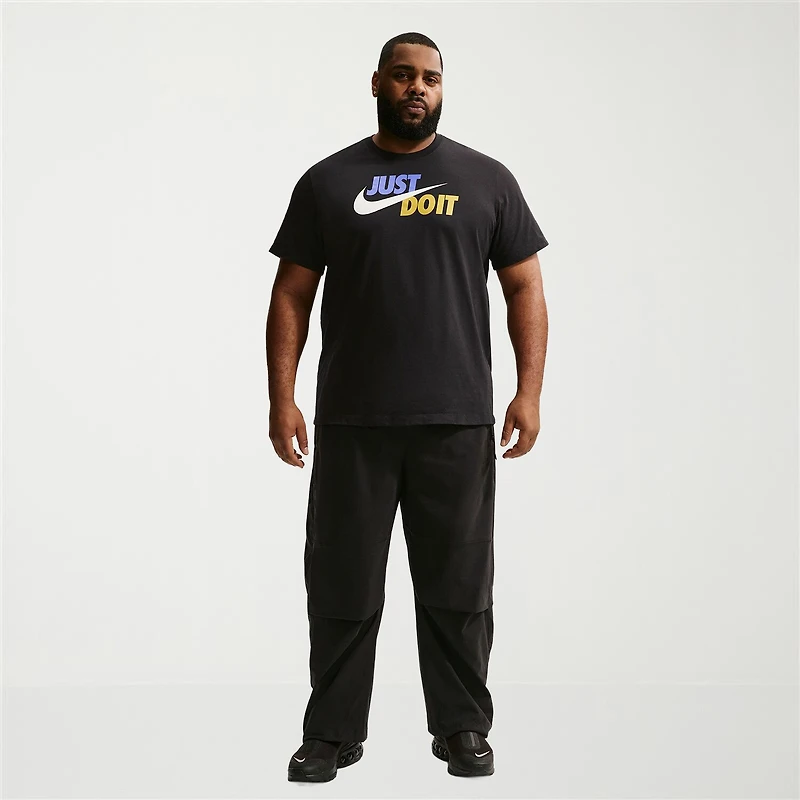 Nike Just Do It Mens Crew Neck Short Sleeve Classic Fit Big and Tall Graphic T-Shirt