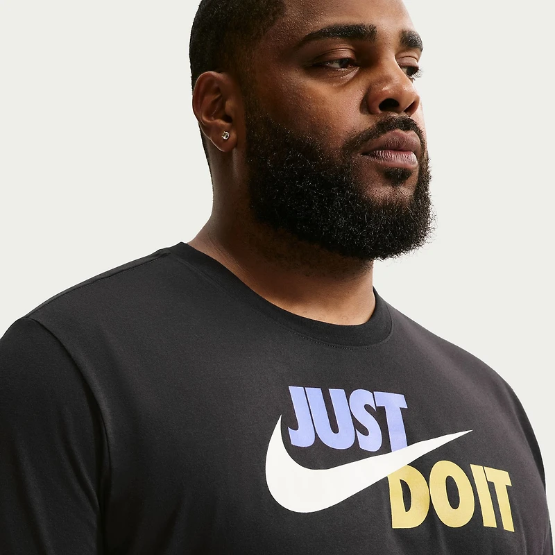 Nike Just Do It Mens Crew Neck Short Sleeve Classic Fit Big and Tall Graphic T-Shirt