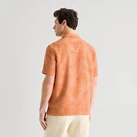 J. Ferrar Floral Mens Short Sleeve Camp Shirt
