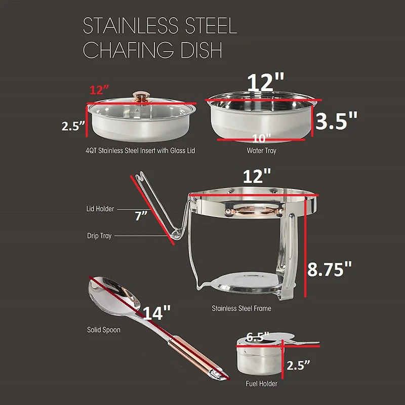 Denmark 8-pc. Stainless Steel Chafing Dish