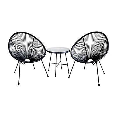 Sassio Outdoor And Patio Collection 3-pc. Conversation Set Weather Resistant