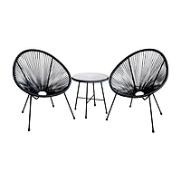 Sassio Outdoor And Patio Collection 3-pc. Conversation Set Weather Resistant