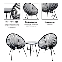 Sassio Outdoor And Patio Collection 3-pc. Conversation Set Weather Resistant