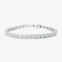 Womens 1/2 CT. T.W. Natural White Diamond Sterling Silver 7.5 Inch Tennis Bracelet