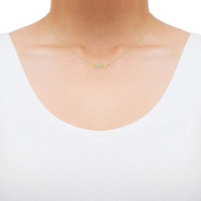 Limited Quantities! Womens 1/3 CT. T.W. Natural White Diamond 10K Gold Paperclip 18 Inch Pendant Necklace