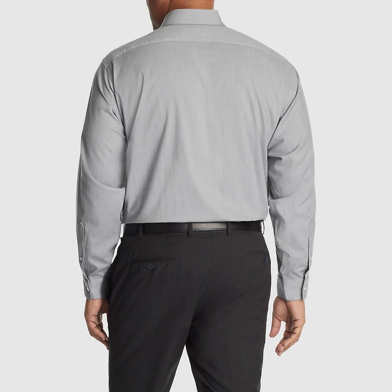 Van Heusen Comfort Performance Big And Tall Mens Regular Fit Stretch Fabric Wrinkle Free Long Sleeve Dress Shirt