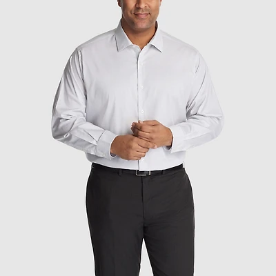 Van Heusen Big And Tall Comfort Performance Mens Classic Fit Stretch Fabric Wrinkle Free Long Sleeve Dress Shirt