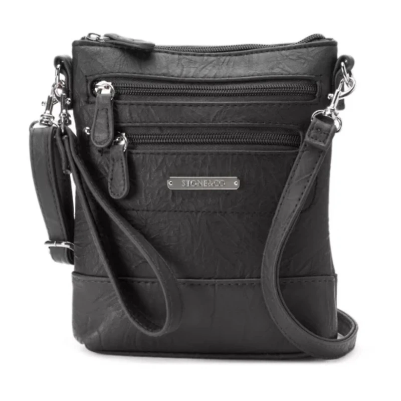 Stone Mountain North South 3-Bagger Washed Crossbody Bag