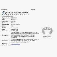 I Said Yes (H-I / I1) Mens 1/10 CT. T.W. Lab Grown White Diamond Sterling Silver Wedding Band