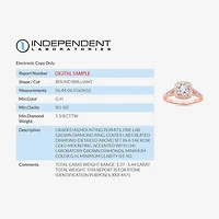 Signature By Modern Bride (G-H / Si1-Si2) Womens 1 3/8 CT. T.W. Lab Grown White Diamond 14K Gold Cushion Side Stone Engagement Ring