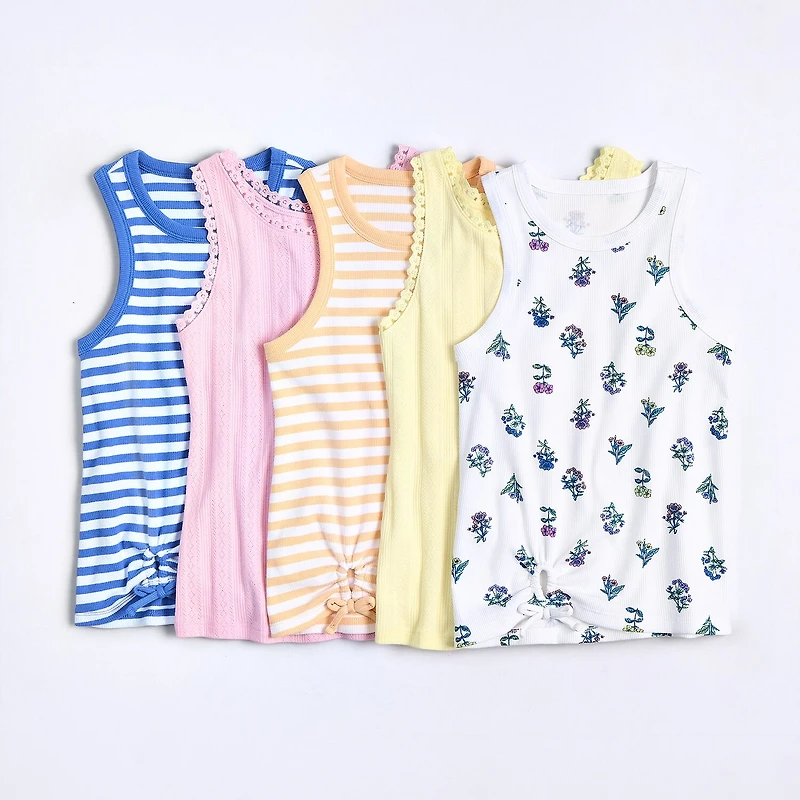 Thereabouts Little & Big Kid Girls Scoop Neck Sleeveless Tank Top