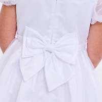 Bonnie Jean Big Kid Girls Communion Short Sleeve Puffed Flower Girl Fit + Flare Dress