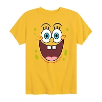 Happy Face Little & Big Kid Boys Crew Neck Short Sleeve Regular Fit Spongebob Graphic T-Shirt