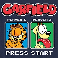 Gaming Start Screen Little & Big Kid Boys Crew Neck Short Sleeve Regular Fit Garfield Graphic T-Shirt