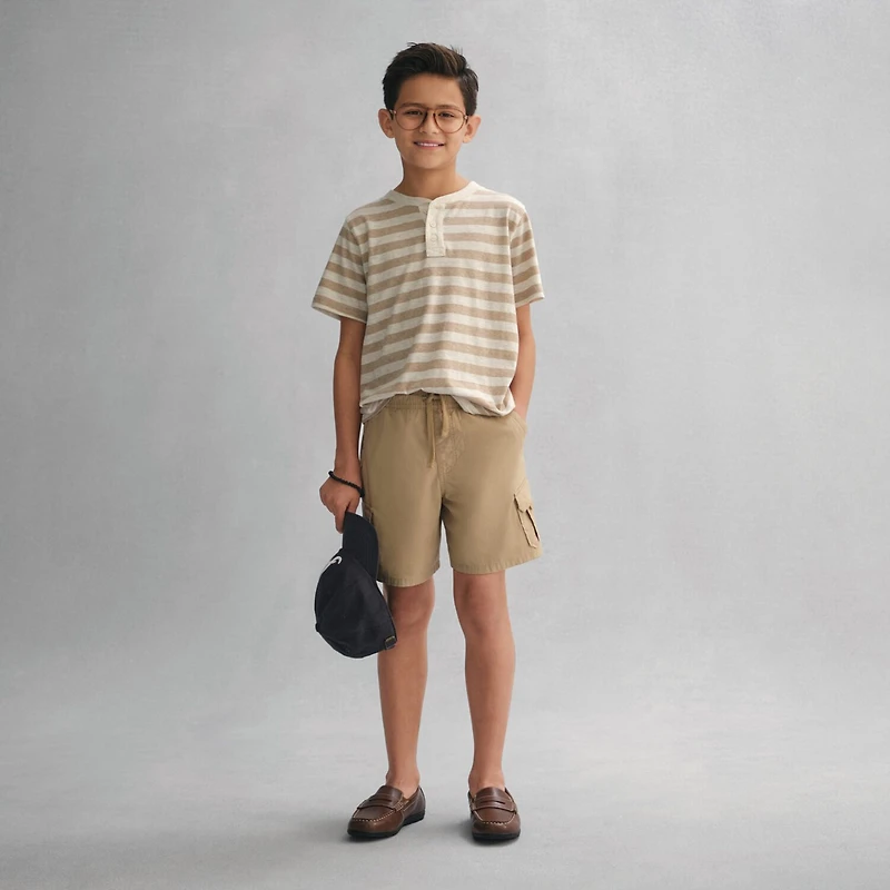 Thereabouts Little & Big Kid Boys Short Sleeve Regular Fit Henley Shirt