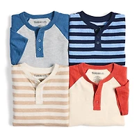 Thereabouts Little & Big Kid Boys Short Sleeve Regular Fit Henley Shirt