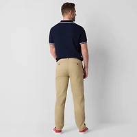 St. John's Bay Dexterity Stretch Chino Mens Adaptive Adjustable Features Easy-on + Easy-off Straight Fit Flat Front Pant