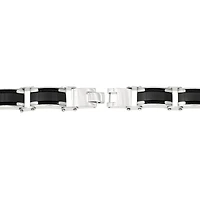 Mens Two-Tone Stainless Steel Chain Bracelet