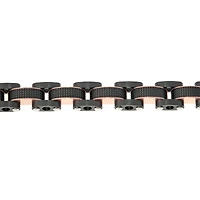 Mens Two-Tone Stainless Steel Textured Bracelet with Lock Extender