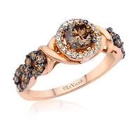 Le Vian® Grand Sample Sale™ Vanilla Diamonds® & Chocolate Diamonds® Ring set in 14K Strawberry Gold