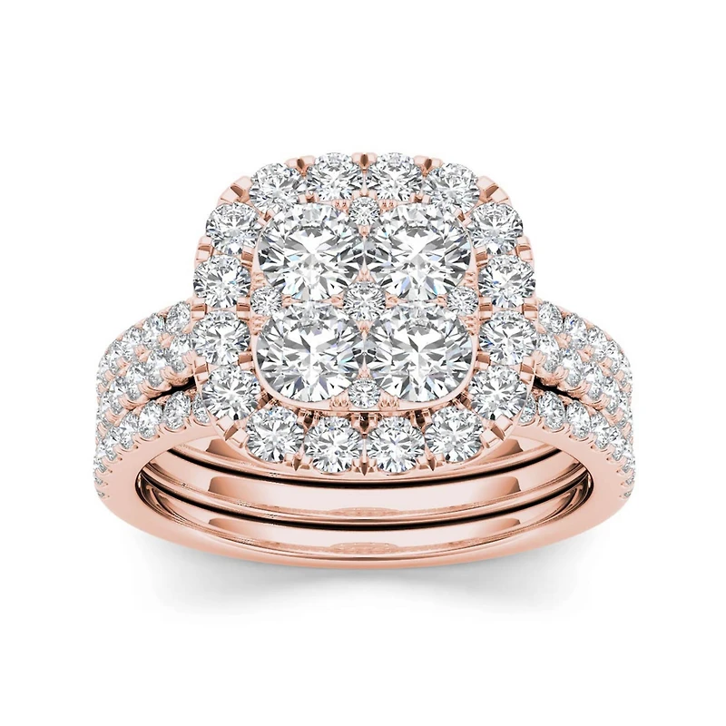 2 CT.T.W. Natural Diamond 14K Yellow Gold Bridal Set
