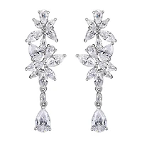 DiamonArt® Cubic Zirconia Sterling Silver Drop Earrings