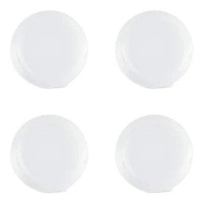 Home Expressions Porcelain Coupe 4-pc. Salad Plate