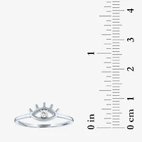 Diamond Addiction (G-H / Si2-I1) Womens Accent Lab Grown White 10K Gold Evil Eye Stackable Ring